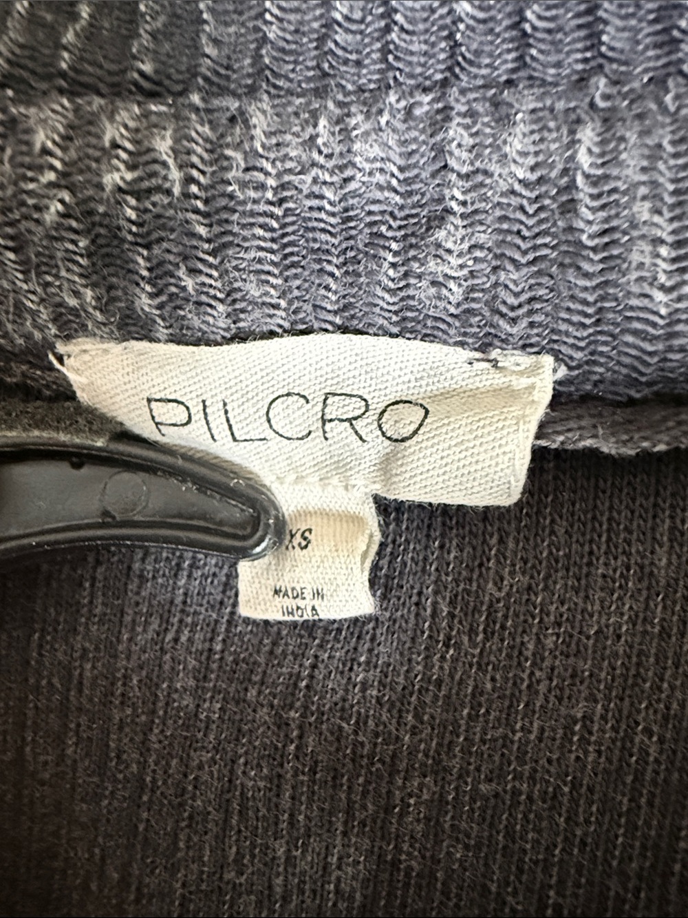Anthropologie Pilcro Ribbed Duster Shacket Shirt Jacket XS Charcoal Grey Cotton - Picture 10 of 13